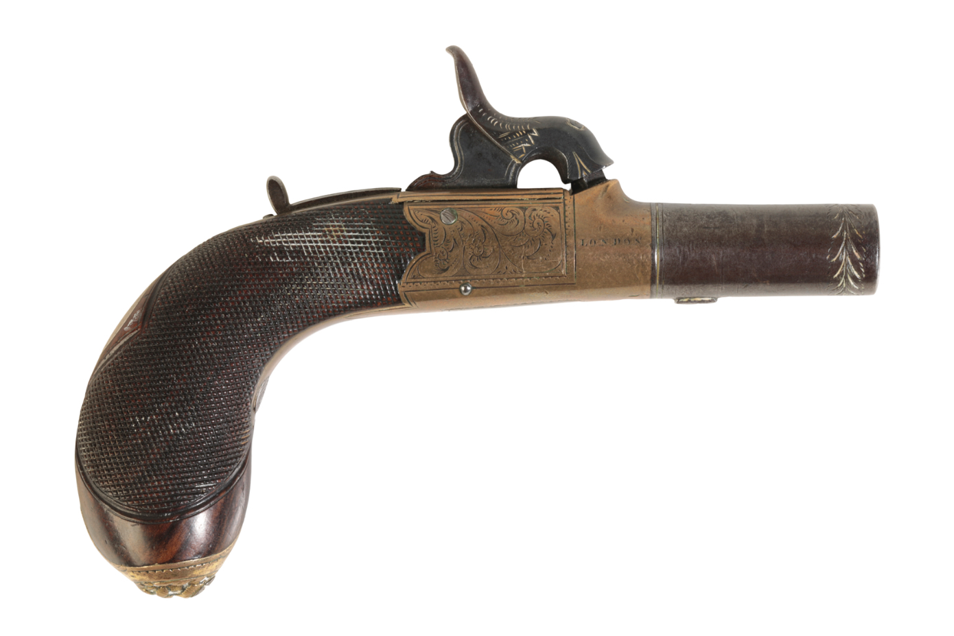 D . FARLOW OF LONDON: A PERCUSSSION POCKET PISTOL - Image 2 of 2