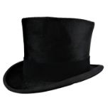 MOSS BROS OF LONDON: A BLACK SILK TOP HAT