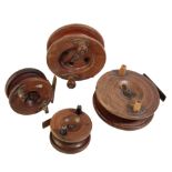 A. S. ALLCOCKS & CO LTD OF REDITCH: A BRASS AND WOODEN SEA REEL