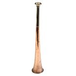 A COPPER & NICKEL SILVER HUNTING HORN