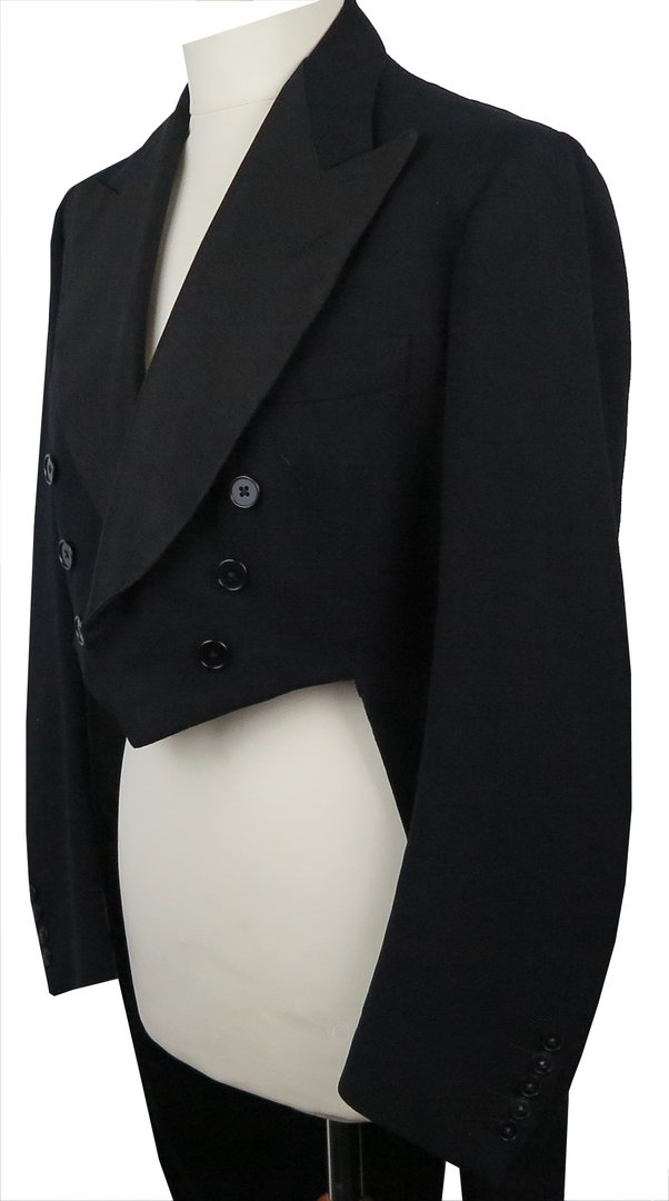 KILGOUR, FRENCH & STANBURY OF LONDON: A BLACK TAILCOAT - Image 2 of 4
