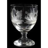 A 20TH CENTURY LARGE GLASS GOBLET