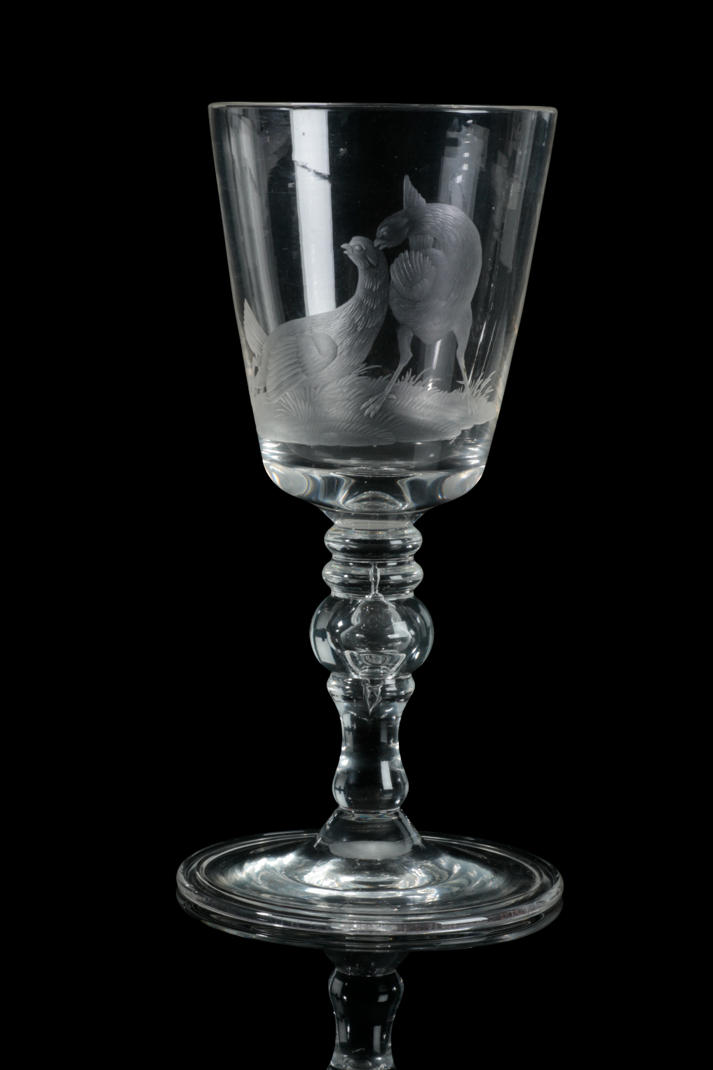 A PAIR OF LATE 19TH CENTURY WINE GLASSES - Image 2 of 3