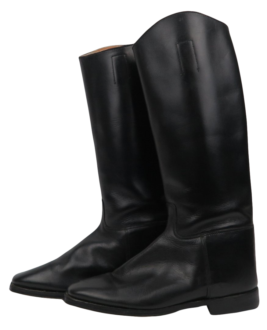 HAWKINS: A PAIR BLACK RIDING BOOTS