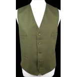 A GREEN DOE SKIN WAISTCOAT