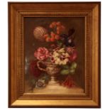 A GRAINGER WORCESTER PORCELAIN RECTANGULAR PLAQUE