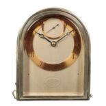 A SILVER CARRIAGE CLOCK