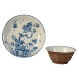 A CHINESE TEA BOWL AND SAUCER