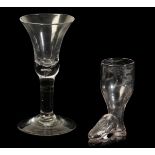 A GEORGE II WINE GLASS