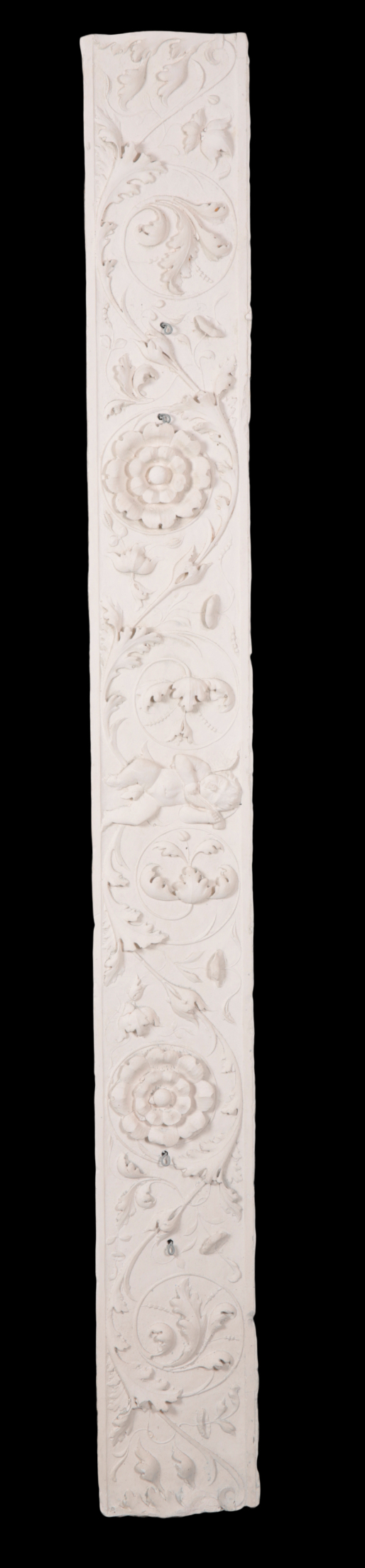 A GROUP OF FIVE PLASTER FRIEZE MOULDINGS