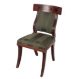 AN EMPIRE STYLE MAHOGANY SIDE CHAIR