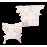 TWO PLASTER ARCHITECTURAL MOULDINGS