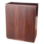 A MID CENTURY STYLE ELM FINISH BAR OR CABINET