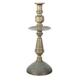 A LARGE OTTOMAN BRASS CANDLESTICK IN 18TH CENTURY STYLE