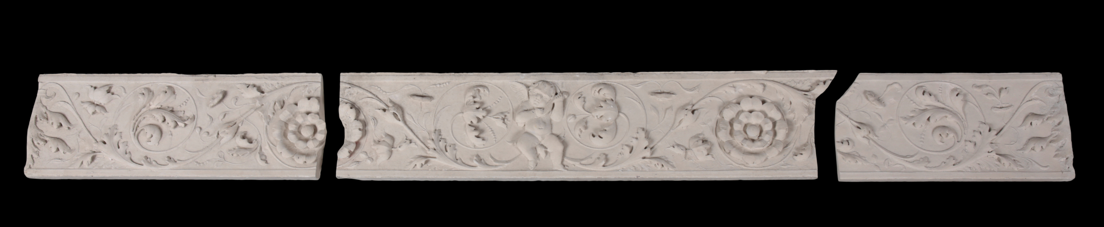 A GROUP OF NINE PLASTER ARCHITECTURAL MOULDINGS