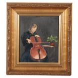 ENGLISH SCHOOL 20TH CENTURY, A portrait of a cellist