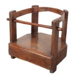 A PROVINCIAL ELM CHILD'S CHAIR