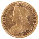 AN 1896 QUEEN VICTORIA GOLD SOVEREIGN