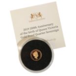 200TH ANNIVERSARY OF THE BIRTH OF QUEEN VICTORIA: A 2019 GOLD PROOF QUARTER SOVEREIGN