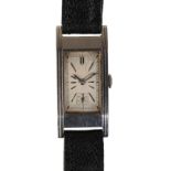 AN ART DECO GENTLEMAN'S STAINLESS STEEL WRISTWATCH