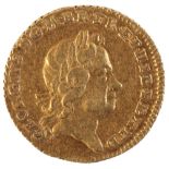 A 1718 GEORGE I GOLD QUARTER GUINEA