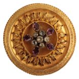 AN ETRUSCAN REVIVAL MOURNING BROOCH