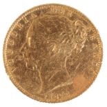 AN 1872 QUEEN VICTORIA GOLD SOVEREIGN