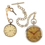 LONIDAS: A MILITARY NICKEL-PLATED POCKET WATCH