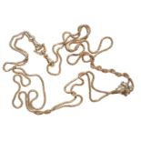AN UNMARKED YELLOW GOLD SNAKE CHAIN