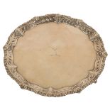 A GEORGE III SILVER SALVER