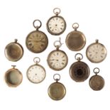 A QUANTITY OF VARIOUS SILVER POCKET WATCHES AND CASES