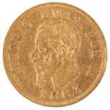 A VITTORIO EMANUELE II TEN LIRA GOLD COIN