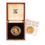 A 1981 QUEEN ELIZABETH II GOLD FIVE POUND COIN