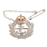 A DIAMOND NAVAL SWEETHEART BROOCH