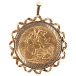 AN 1897 QUEEN VICTORIA GOLD SOVERIGN PENDANT