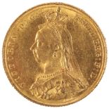 AN 1887 QUEEN VICTORIA GOLD SOVEREIGN