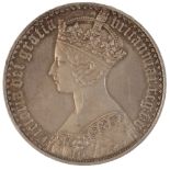 AN 1847 QUEEN VICTORIA GOTHIC SILVER CROWN