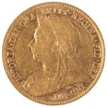 AN 1894 QUEEN VICTORIA GOLD HALF SOVEREIGN