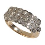 A DIAMOND CLUSTER RING