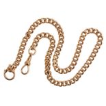 A 15CT GOLD FOB CHAIN