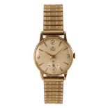 SMITHS DELUXE: A GENTLEMAN'S 9CT GOLD WRISTWATCH