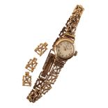 FAVRE LUEBA: A LADY'S 9CT GOLD BRACELET WATCH