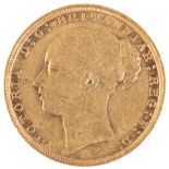 AN 1884 QUEEN VICTORIA GOLD SOVEREIGN