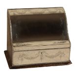 AN EDWARD VII SILVER FRONTED STATIONERY BOX