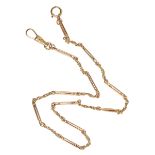 A 9CT GOLD FANCY LINK CHAIN