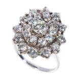 A DIAMOND CLUSTER RING