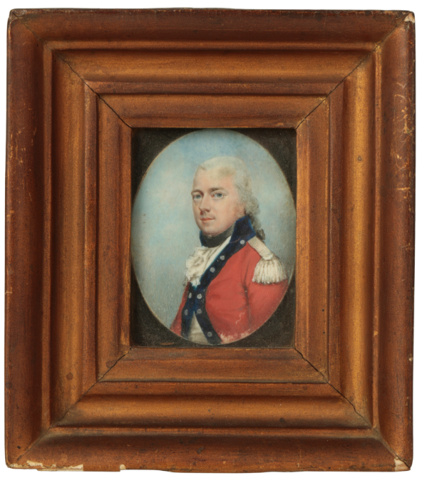 LATE 18TH CENTURY CONTINENTAL SCHOOL, A MINIATURE PORTRAIT OF A NAVAL OFFICER