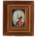 LATE 18TH CENTURY CONTINENTAL SCHOOL, A MINIATURE PORTRAIT OF A NAVAL OFFICER