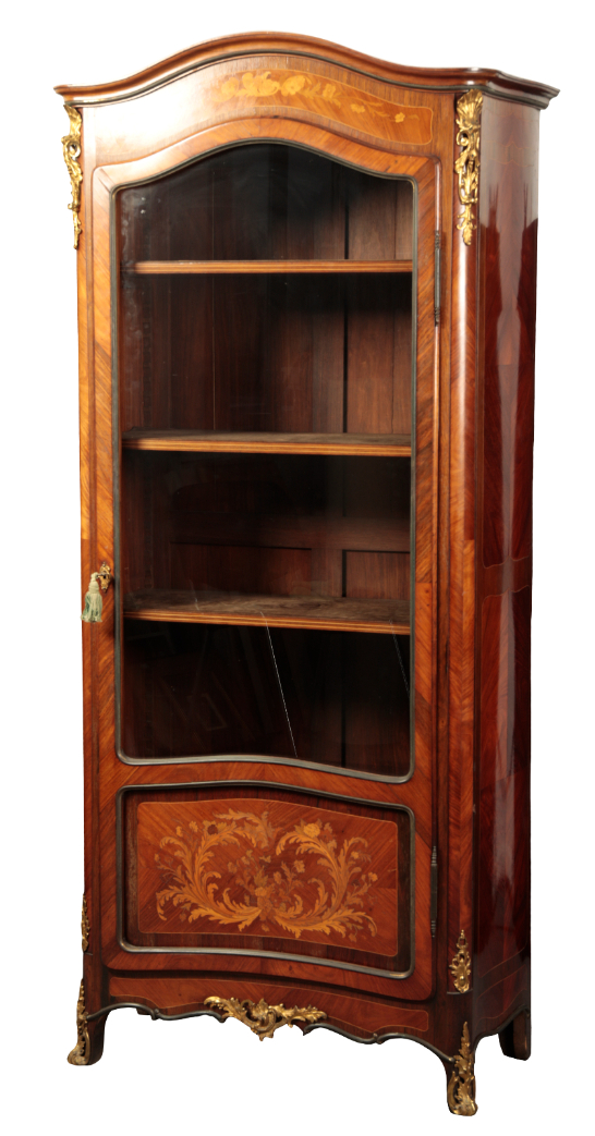 A LOUIS XV STYLE KINGWOOD, MARQUETRY AND GILT METAL MOUNTED DISPLAY CABINET - Image 2 of 2