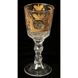 A RUSSIAN WINE GLASS FROM THE IMPERIAL GLASSWORKS ST PETERSBURG